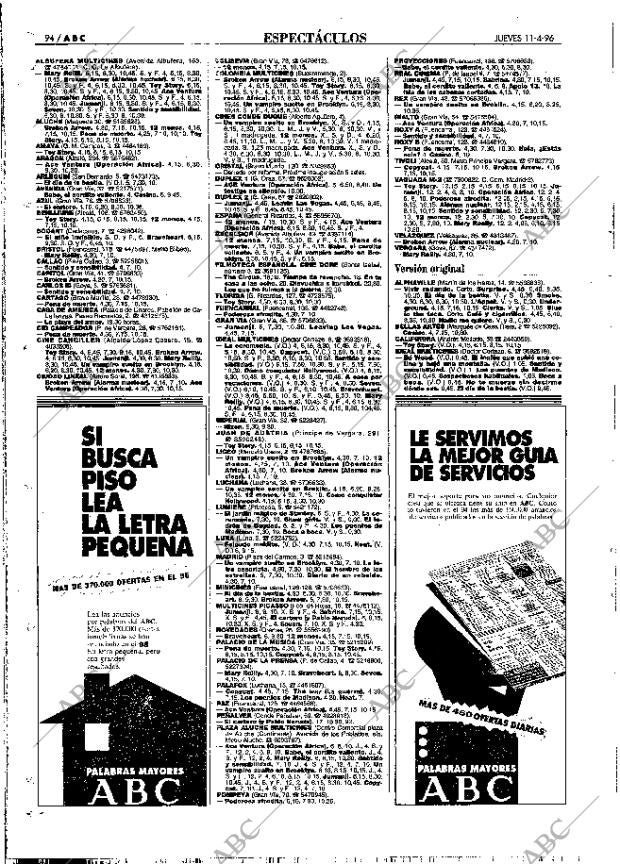 ABC MADRID 11-04-1996 página 94