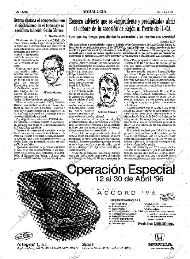 ABC SEVILLA 15-04-1996 página 40