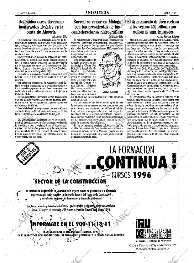 ABC SEVILLA 15-04-1996 página 41