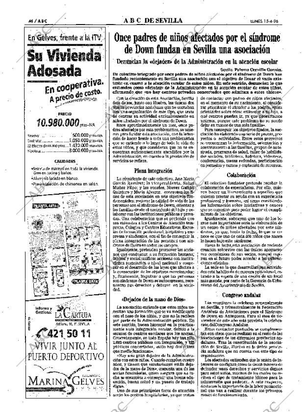 ABC SEVILLA 15-04-1996 página 46