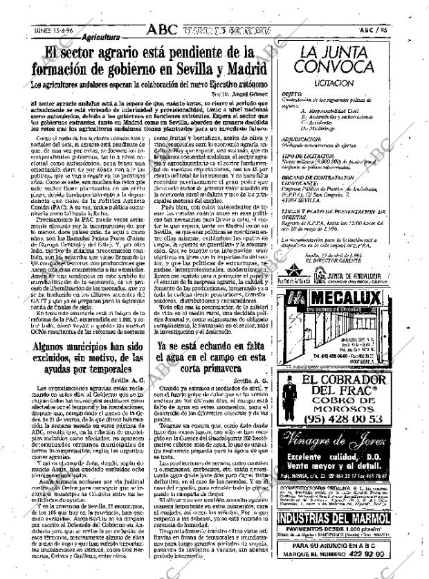 ABC SEVILLA 15-04-1996 página 95