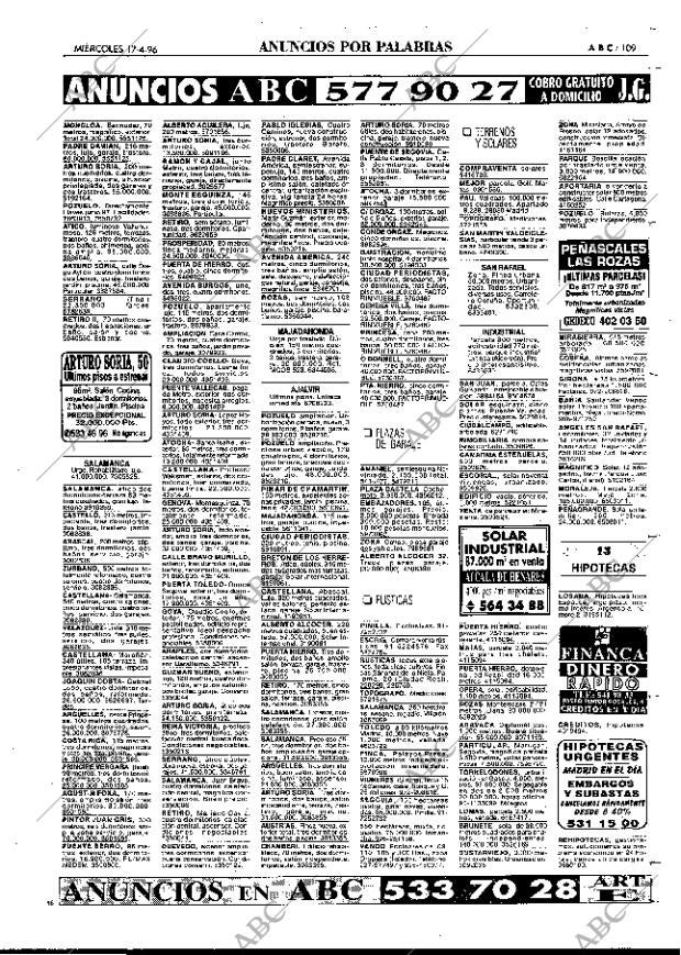 ABC MADRID 17-04-1996 página 109