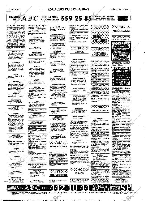 ABC MADRID 17-04-1996 página 116