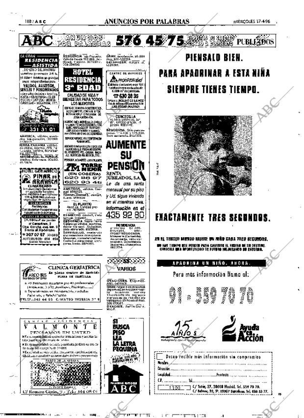 ABC MADRID 17-04-1996 página 118