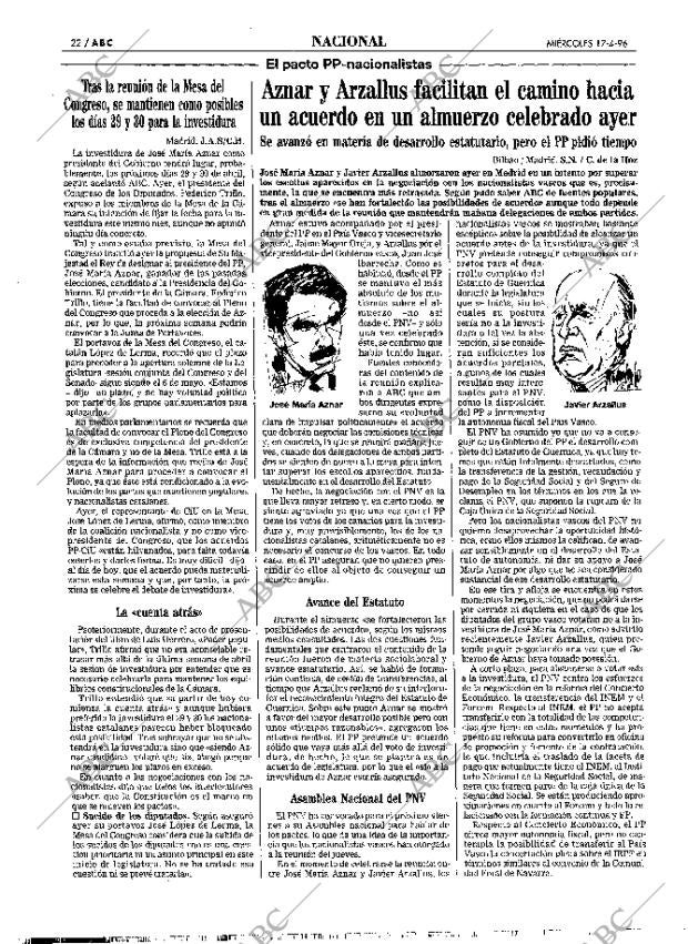 ABC MADRID 17-04-1996 página 22