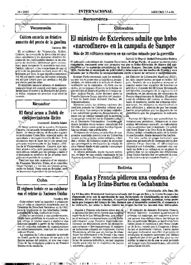 ABC MADRID 17-04-1996 página 38