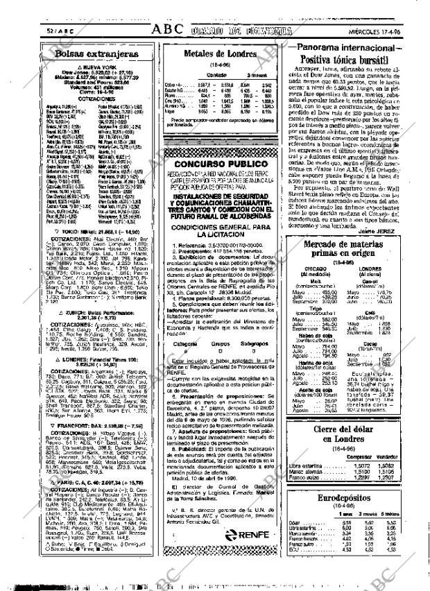 ABC MADRID 17-04-1996 página 52