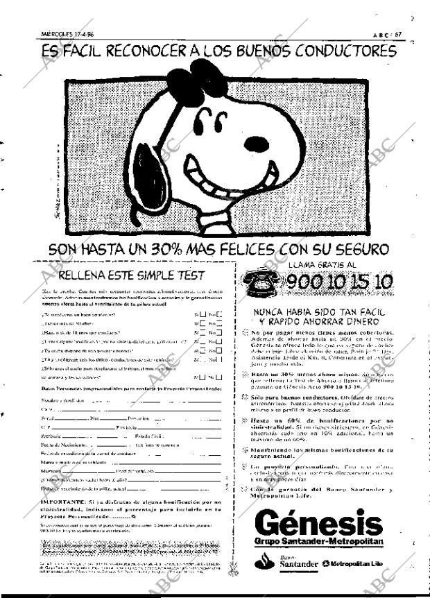 ABC MADRID 17-04-1996 página 67