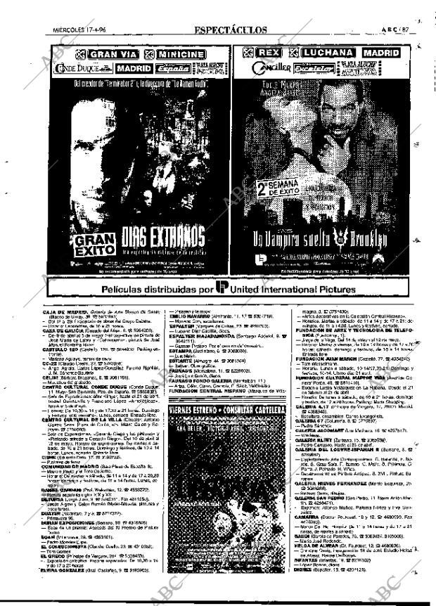 ABC MADRID 17-04-1996 página 87