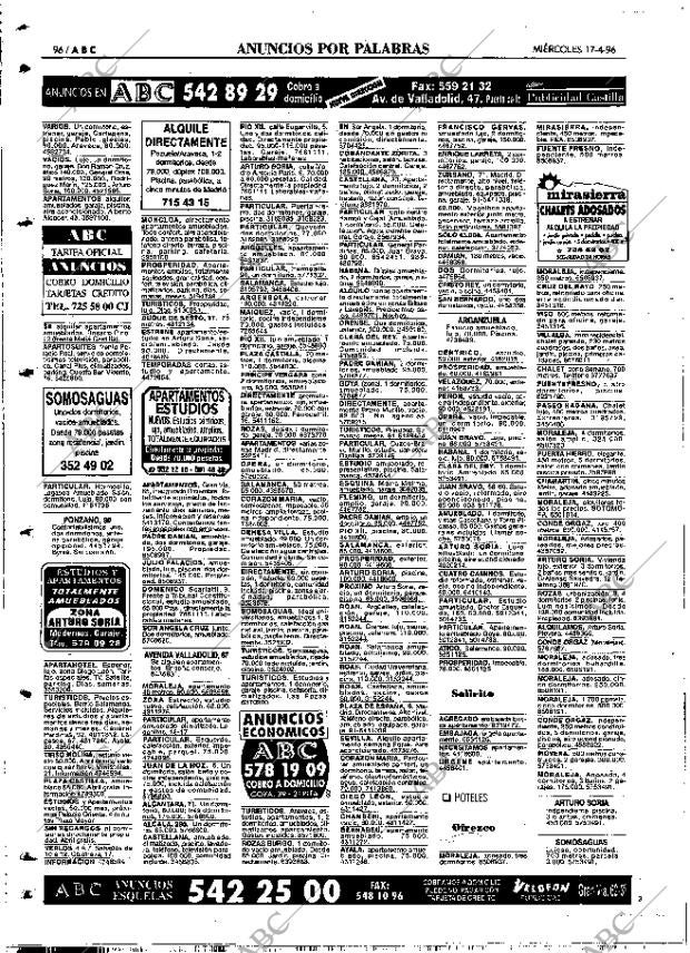 ABC MADRID 17-04-1996 página 96