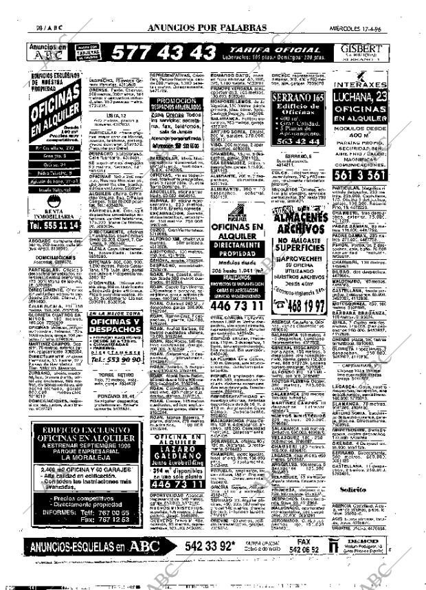 ABC MADRID 17-04-1996 página 98