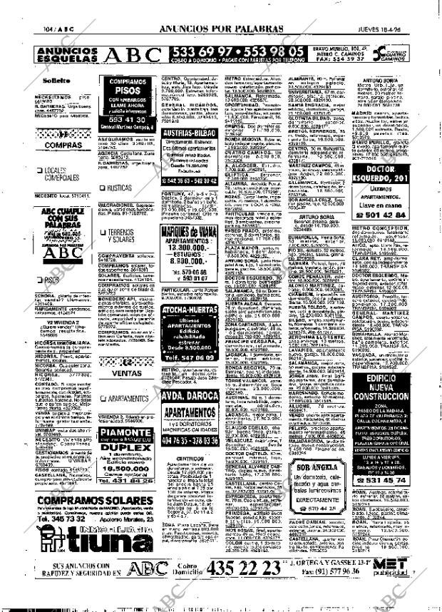 ABC MADRID 18-04-1996 página 104