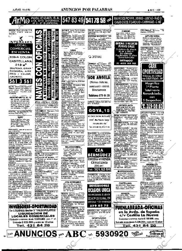 ABC MADRID 18-04-1996 página 109