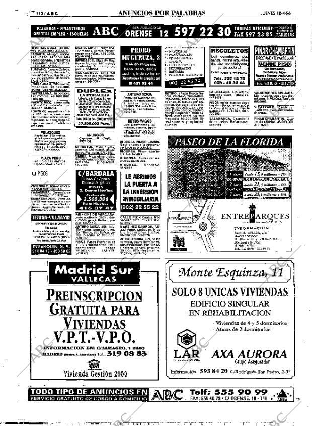 ABC MADRID 18-04-1996 página 110