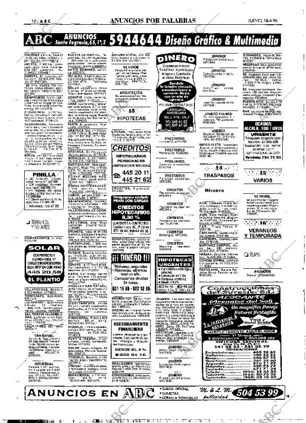 ABC MADRID 18-04-1996 página 116