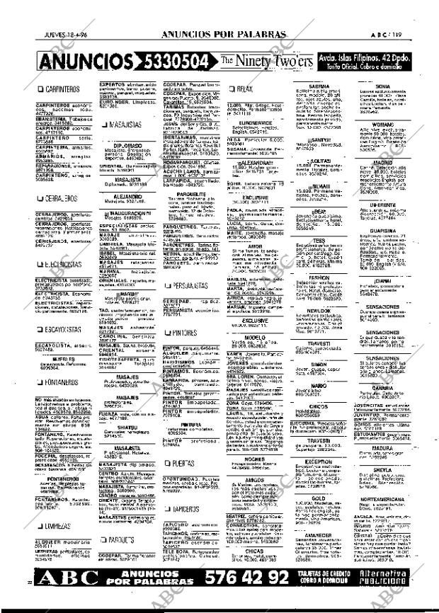ABC MADRID 18-04-1996 página 119