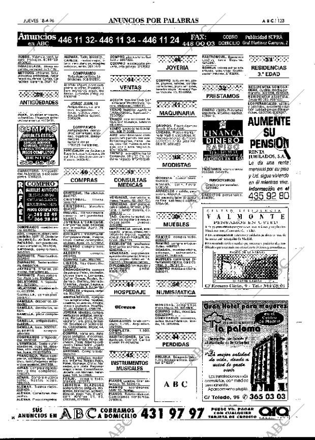 ABC MADRID 18-04-1996 página 123