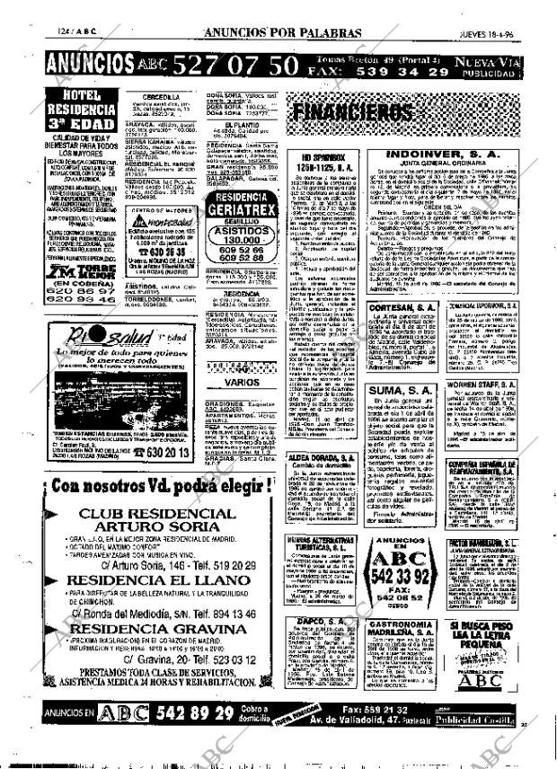 ABC MADRID 18-04-1996 página 124