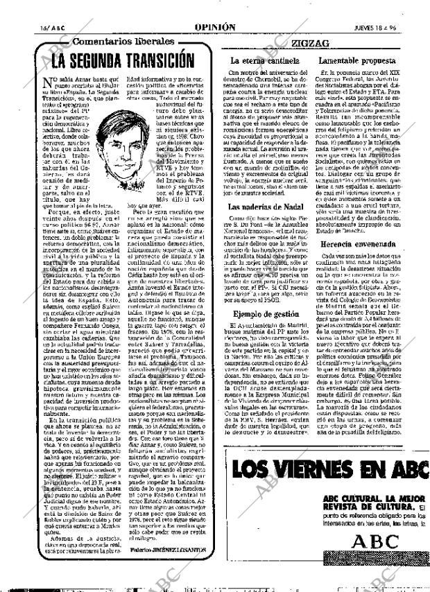 ABC MADRID 18-04-1996 página 16