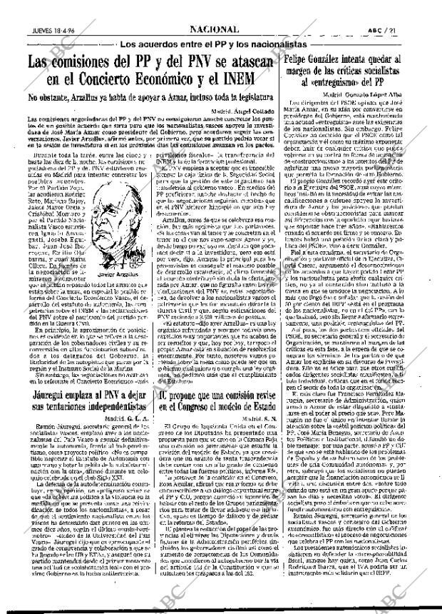 ABC MADRID 18-04-1996 página 21