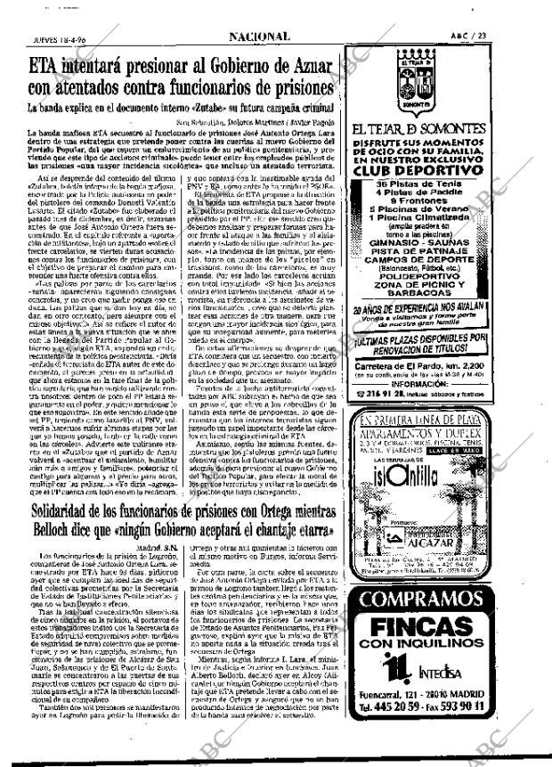 ABC MADRID 18-04-1996 página 23