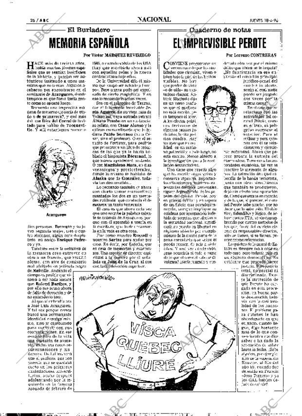 ABC MADRID 18-04-1996 página 26