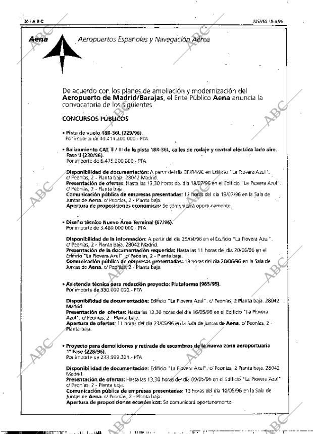 ABC MADRID 18-04-1996 página 36