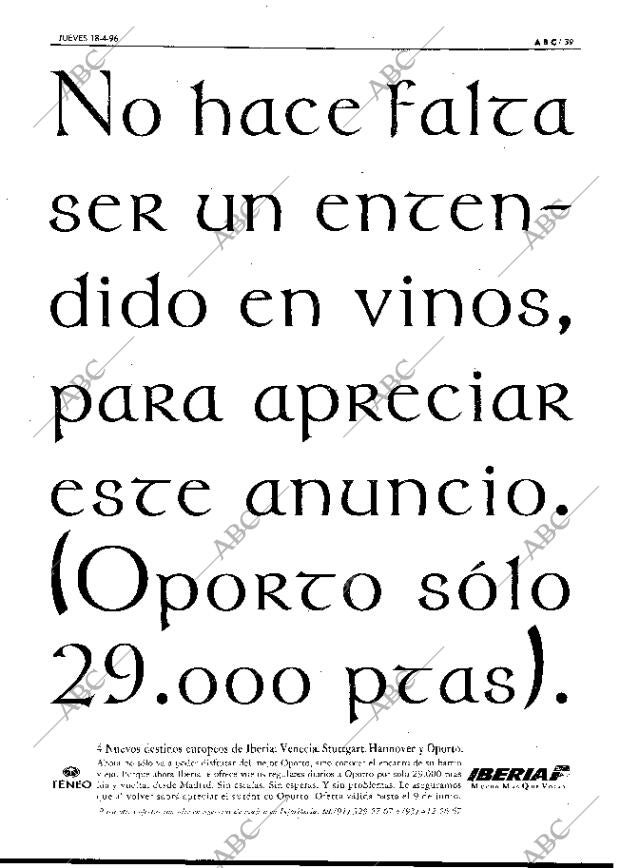 ABC MADRID 18-04-1996 página 39