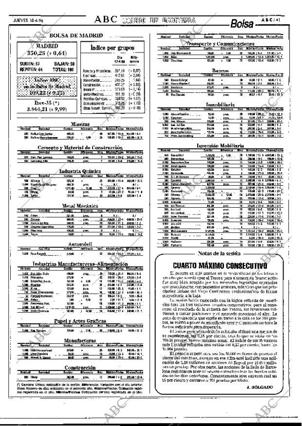 ABC MADRID 18-04-1996 página 41