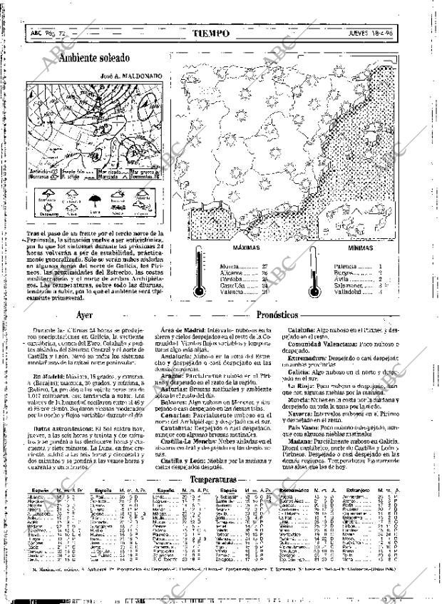 ABC MADRID 18-04-1996 página 72