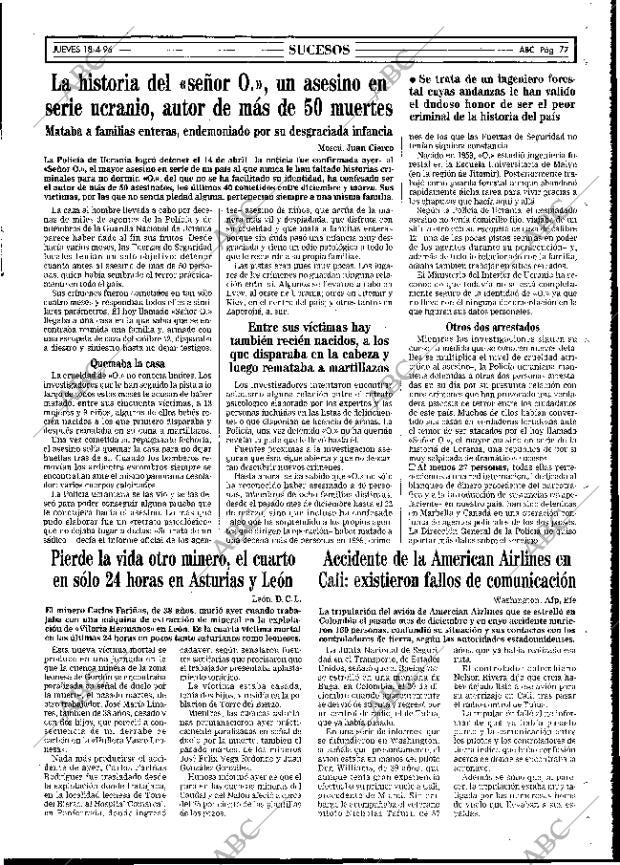 ABC MADRID 18-04-1996 página 77