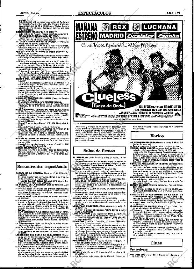 ABC MADRID 18-04-1996 página 91
