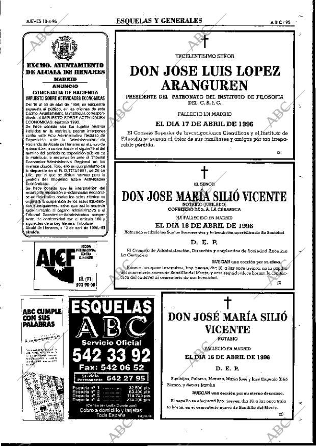ABC MADRID 18-04-1996 página 95