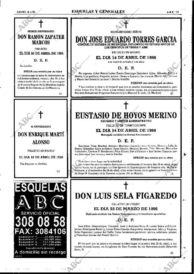 ABC MADRID 18-04-1996 página 97