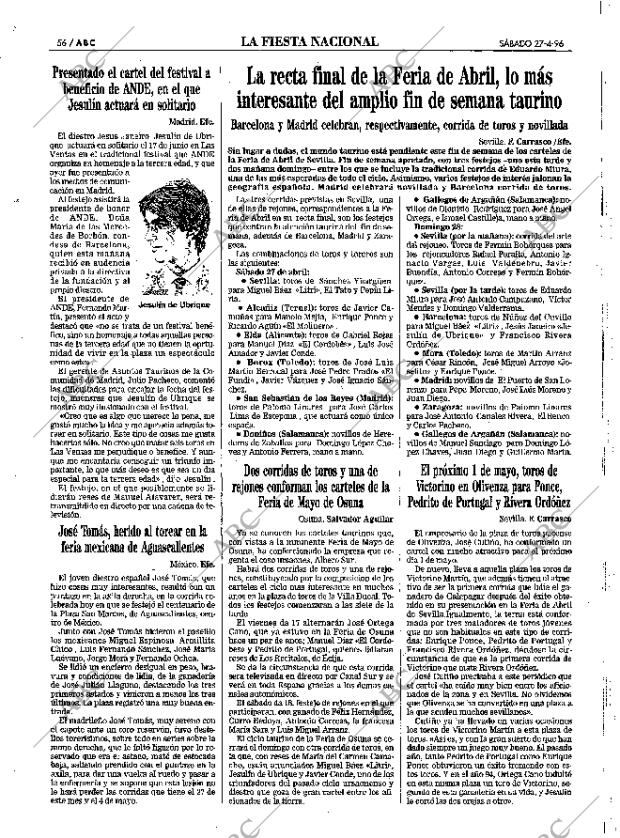 ABC SEVILLA 27-04-1996 página 56