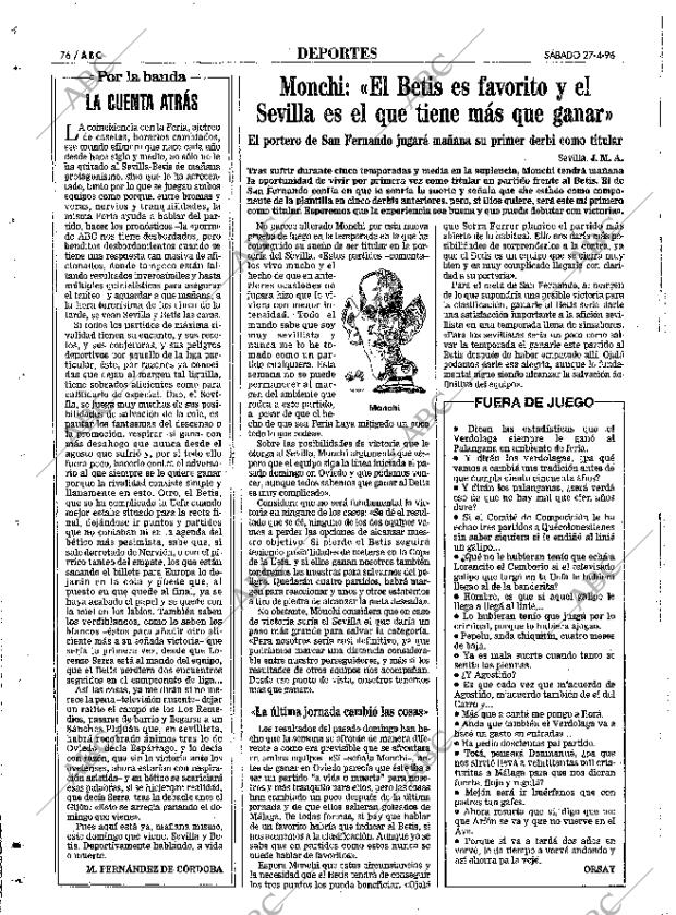 ABC SEVILLA 27-04-1996 página 76