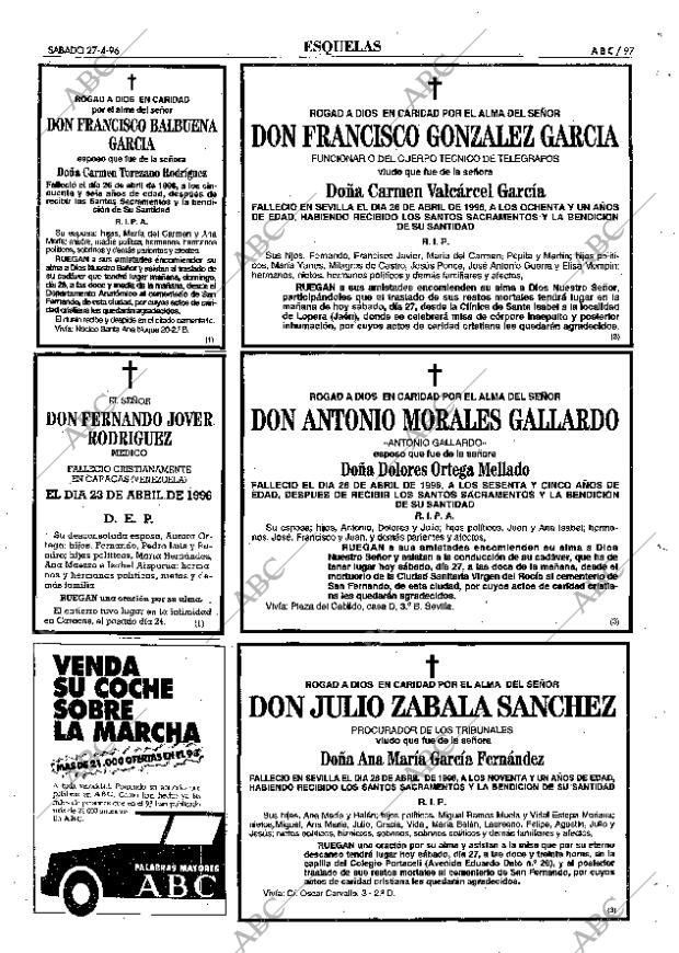 ABC SEVILLA 27-04-1996 página 97