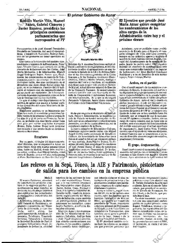 ABC MADRID 07-05-1996 página 22