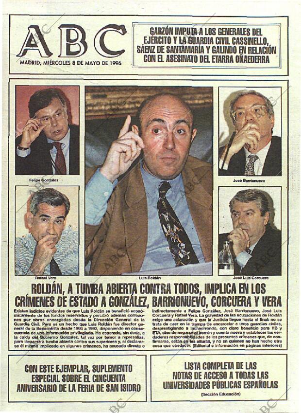 ABC MADRID 08-05-1996 página 1