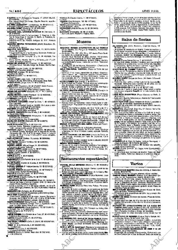 ABC MADRID 09-05-1996 página 94