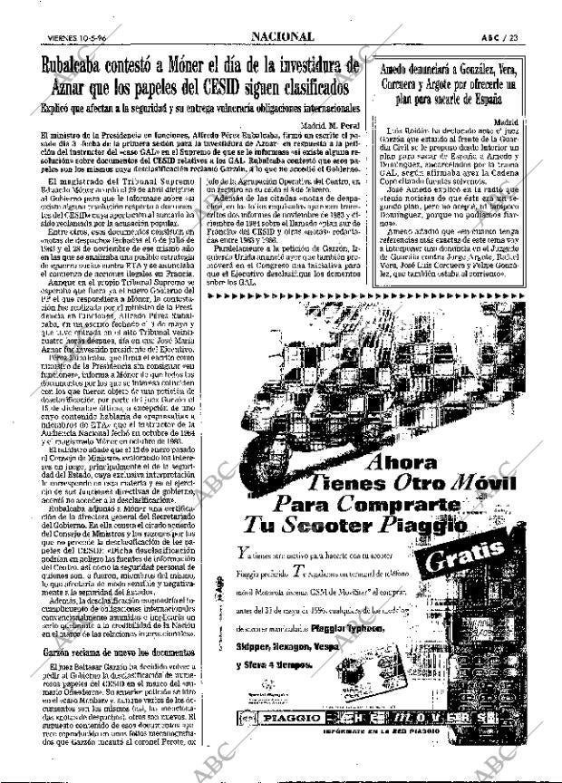 ABC MADRID 10-05-1996 página 23