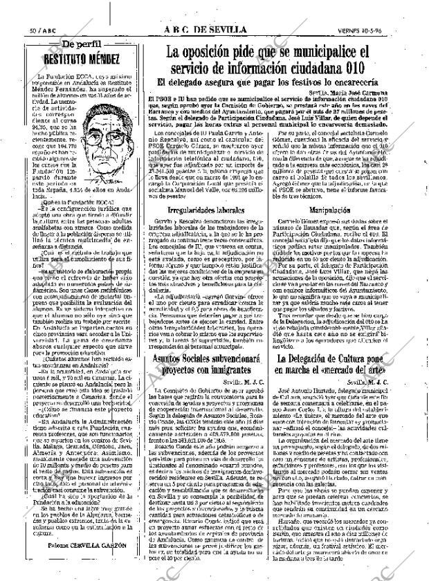 ABC SEVILLA 10-05-1996 página 50