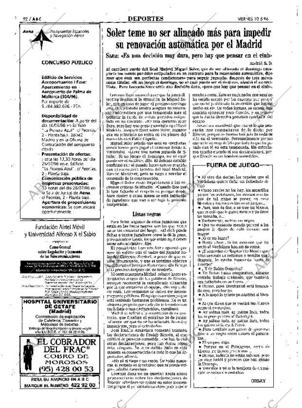 ABC SEVILLA 10-05-1996 página 92