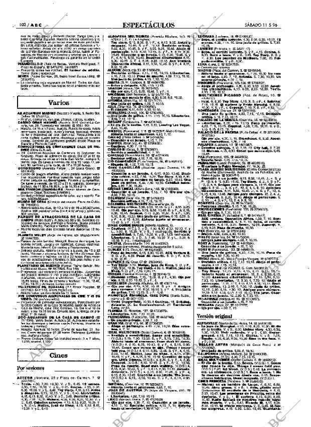ABC MADRID 11-05-1996 página 102