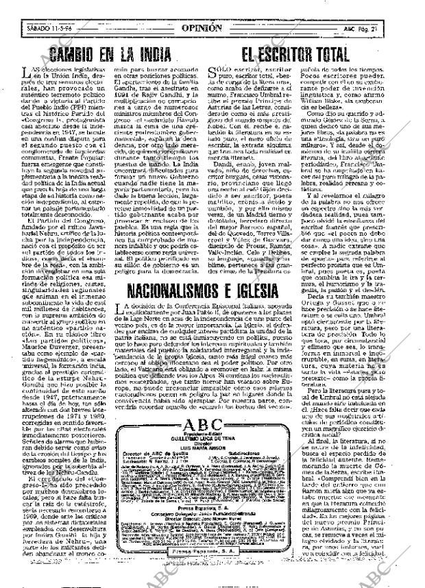 ABC MADRID 11-05-1996 página 21
