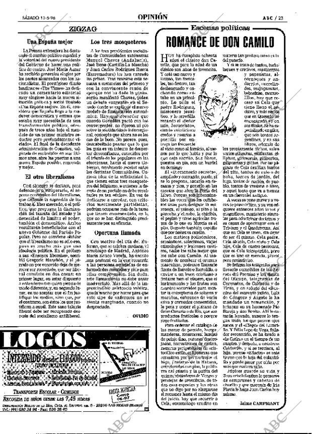 ABC MADRID 11-05-1996 página 23