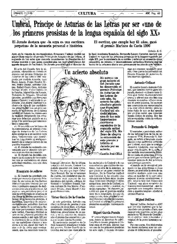 ABC MADRID 11-05-1996 página 63