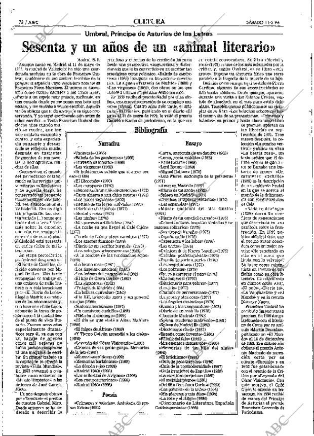 ABC MADRID 11-05-1996 página 72