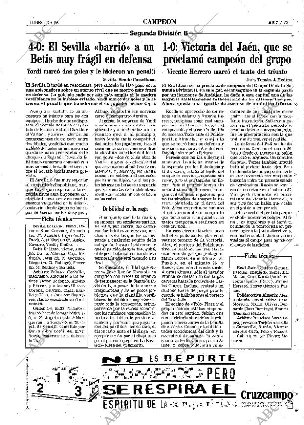 ABC SEVILLA 13-05-1996 página 73