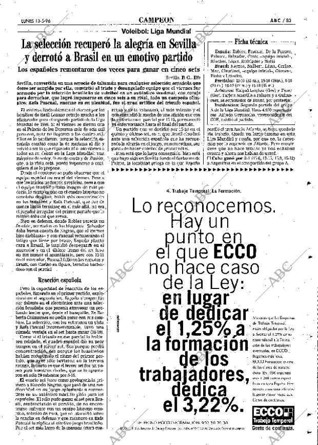 ABC SEVILLA 13-05-1996 página 83